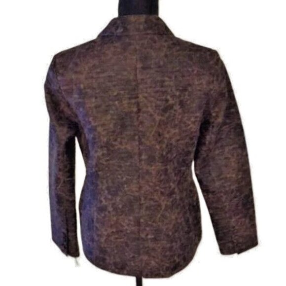 CHI by Falchi Brown & Black Texture Blazer Jacket ( MEDIUM ) NWT Retail $109.00 - Picture 5 of 5